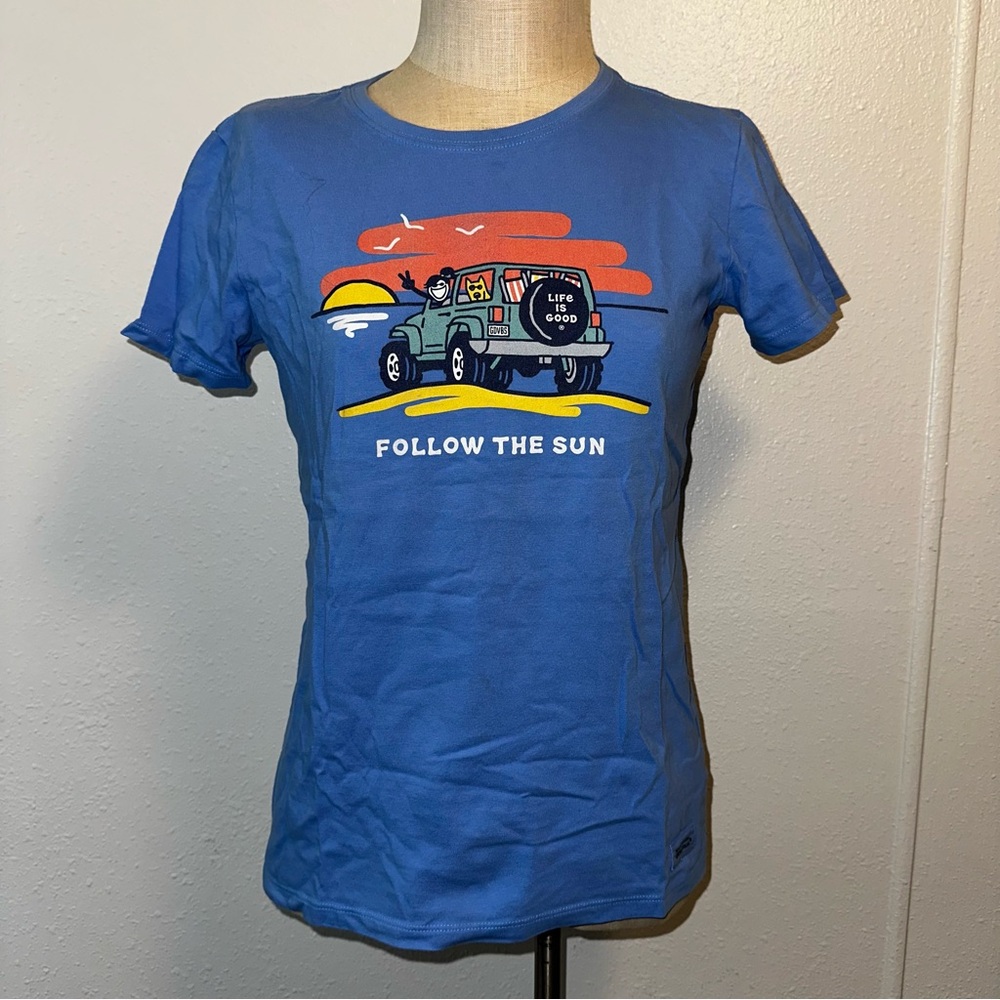 Life Is Good Blue Women's T-Shirt